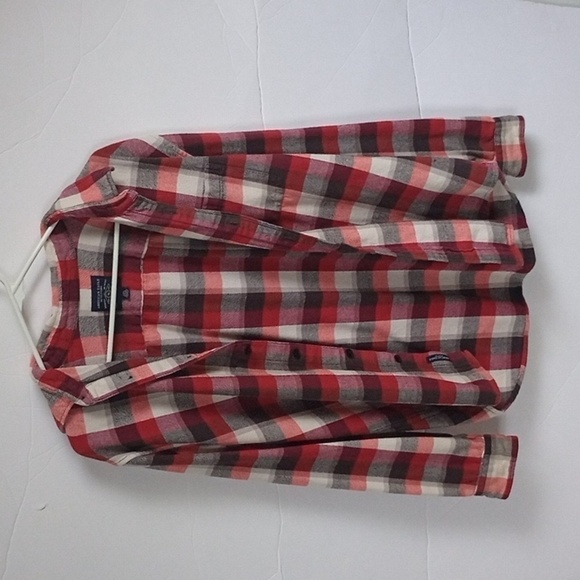Large - American Eagle Outfitter Heavy Plaid Flannel - Red & Black - Picture 1 of 8